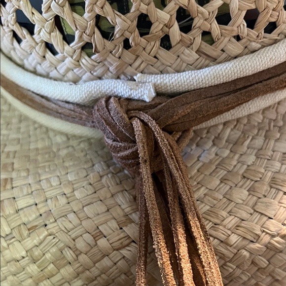 Shady Brady hat Woven Straw Western Hat with Braided Leather Band - Picture 11 of 12